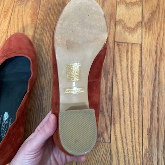 Free People Jeffrey Campbell Burnt Orange Suede Cyndi Block Heel Women’s Size 8 - Picture 8 of 10